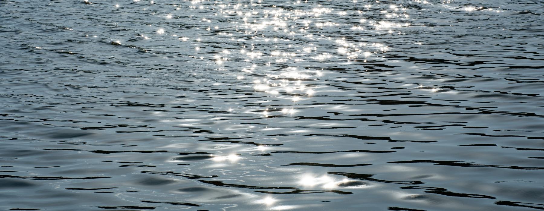a body of water with ripples